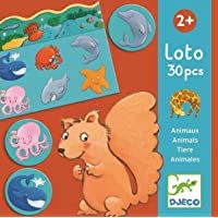 Djeco- Juegos de Mesa Educativos Loto Animales- Multicolor (DJ08120)